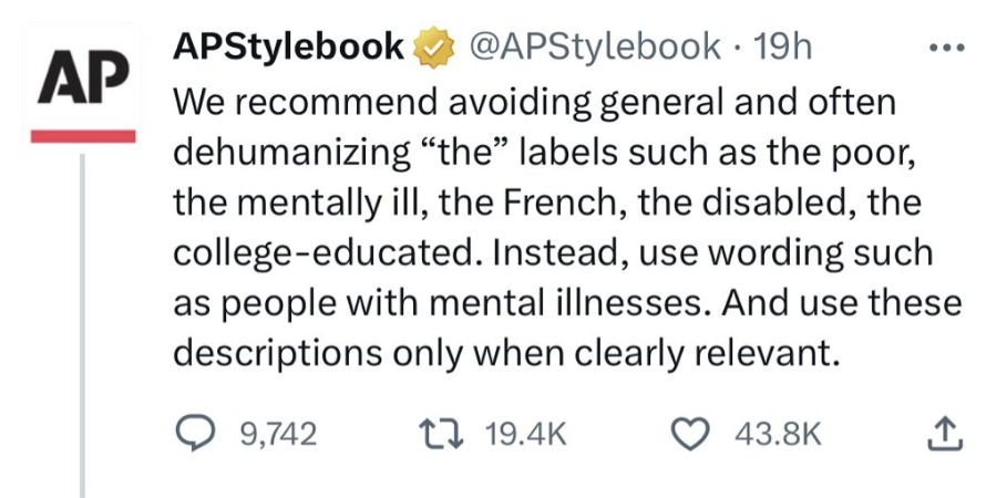 AP insults the French